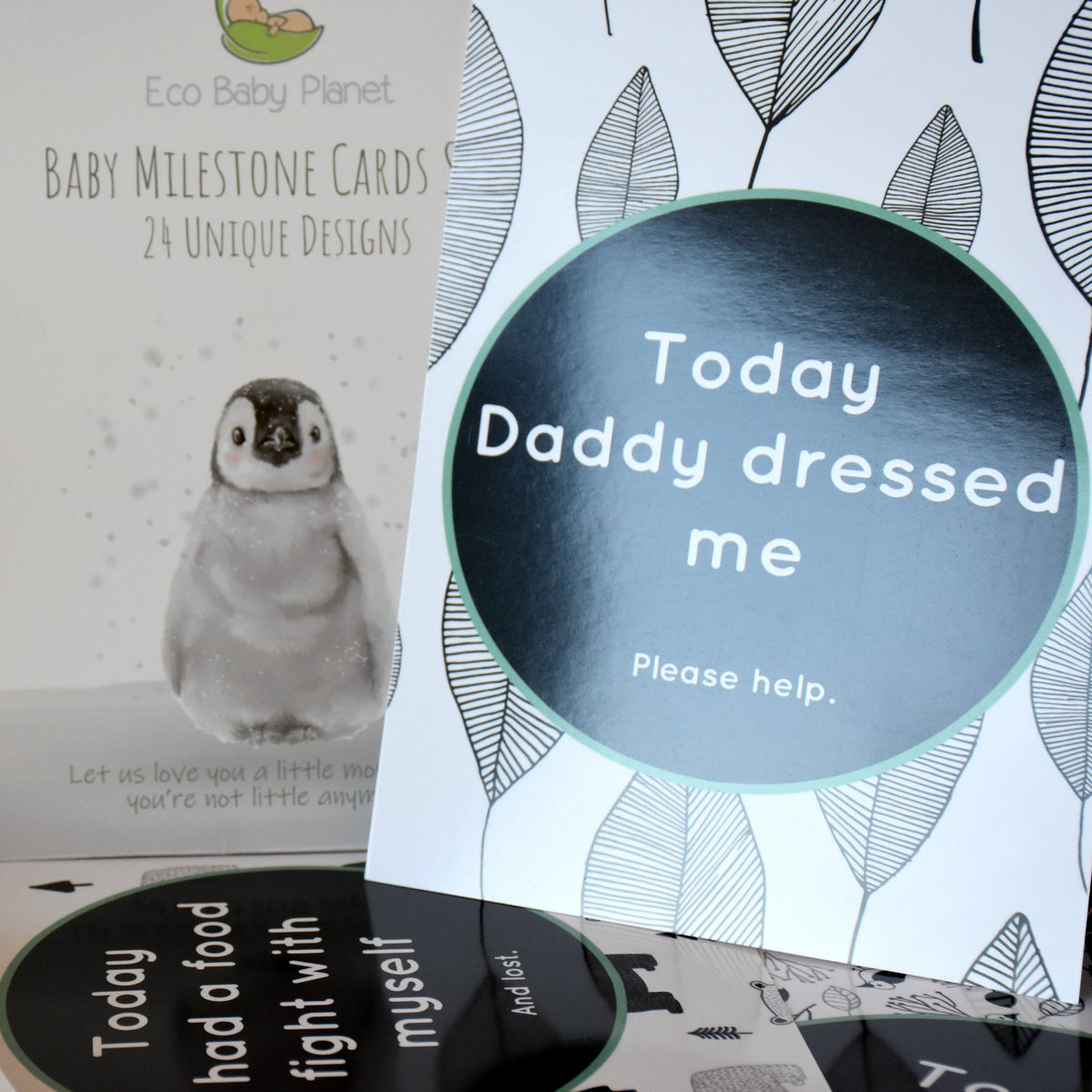 funny baby milestone cards