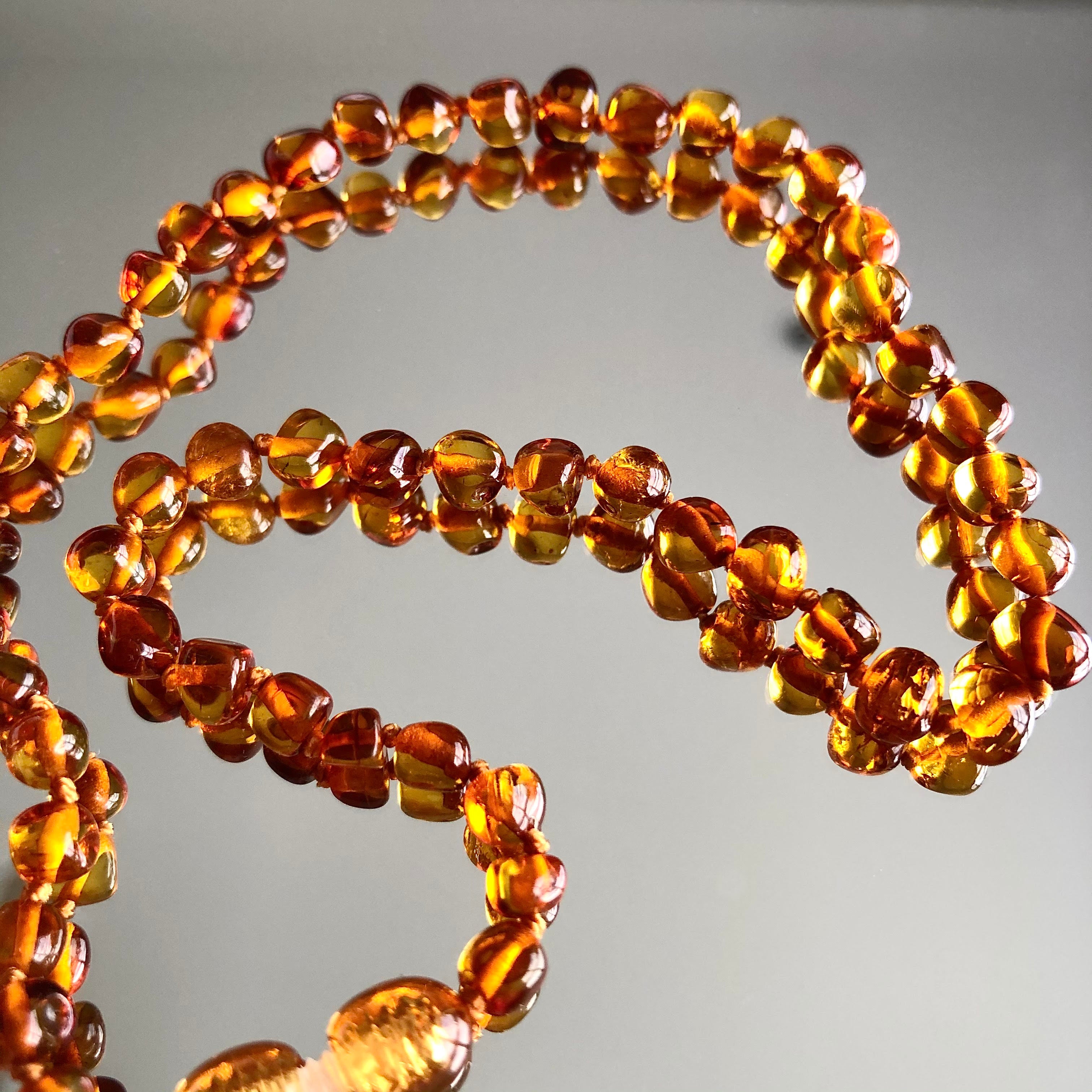 Raw amber necklace sales for babies